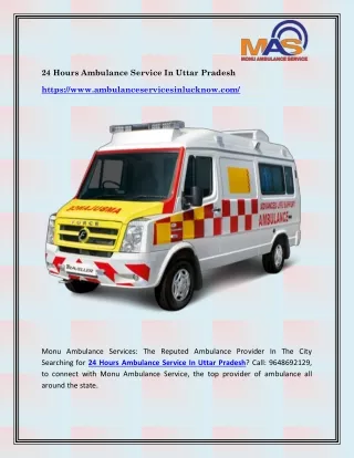 24 Hours Ambulance Service In Uttar Pradesh