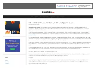 IVF Treatment Cost in India [ New Charges of 2021 ]