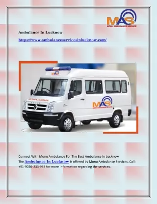 Ambulance In Lucknow