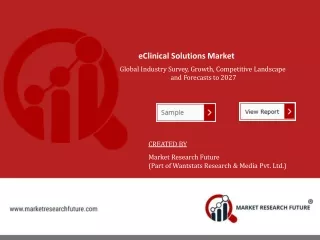 eClinical Solutions Market Global Research Report - Forecast till 2027