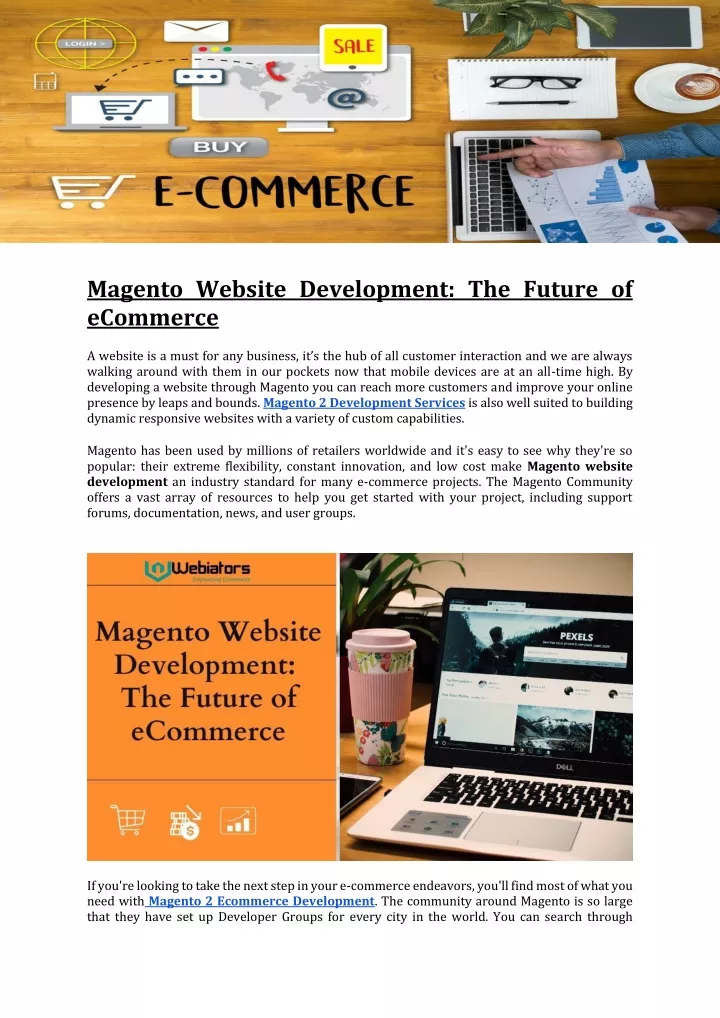 magento website development the future
