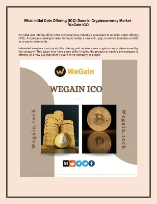 what initial coin offering ico does