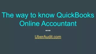 The way to know QuickBooks Online Accountant