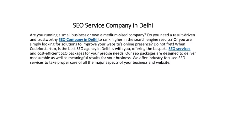 seo service company in delhi