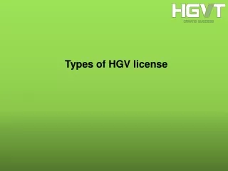 types of hgv license