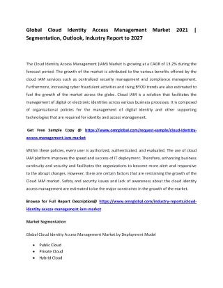 global cloud identity access management market