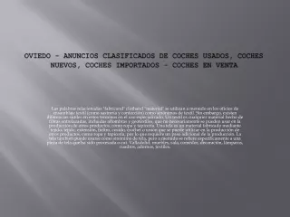 Oviedo - anuncios clasificados de coches usados, coches nuevos, coches importad