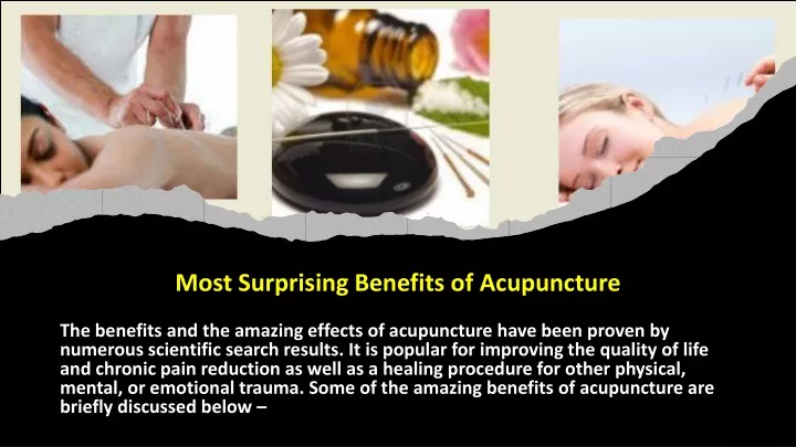 most surprising benefits of acupuncture