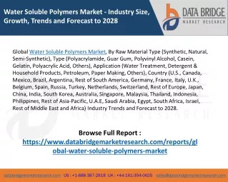 water soluble polymers market industry size