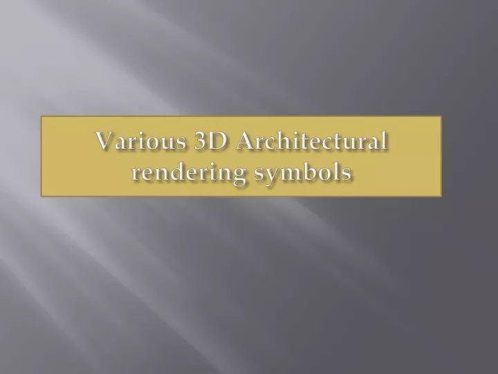 various 3d architectural rendering symbols