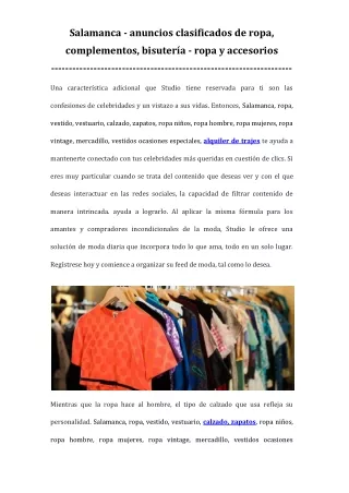 Salamanca - anuncios clasificados de ropa, complementos, bisutería - ropa y accesorios