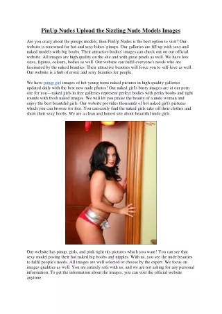 pinup nudes upload the sizzling nude models images