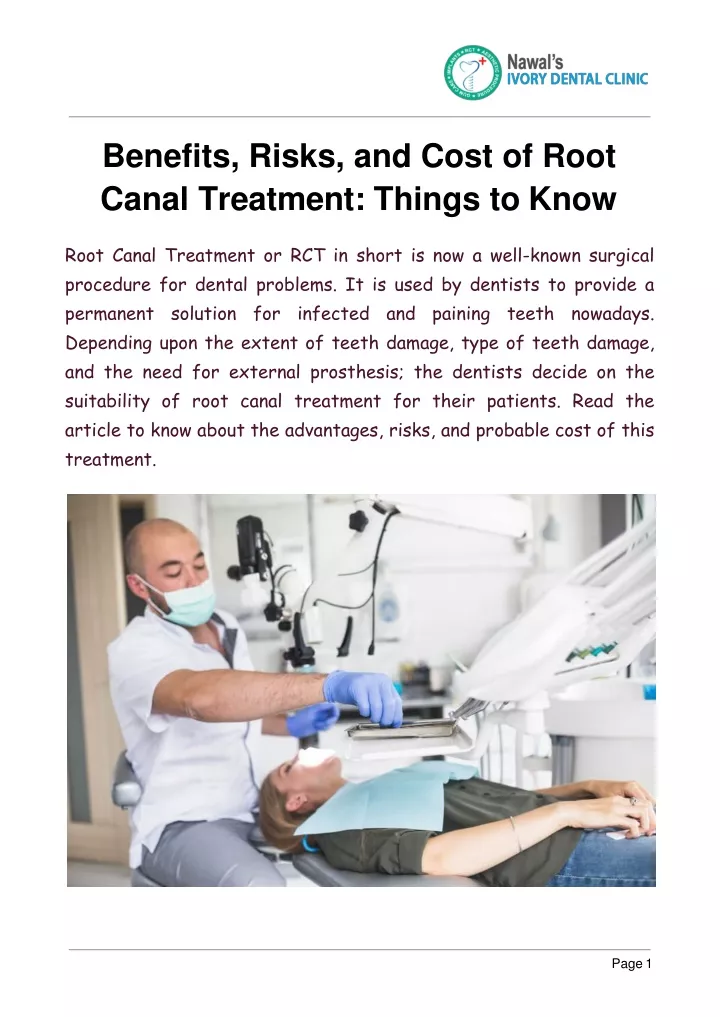 benefits risks and cost of root canal treatment things to know