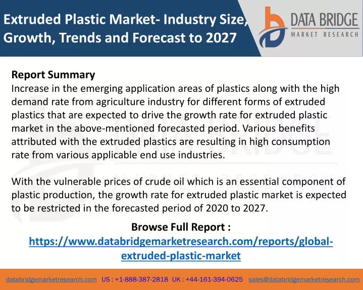 extruded plastic market industry size growth