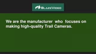 Best Trail Cameras for Canada By Blazevideo