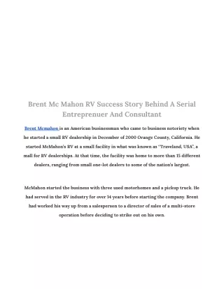 nt mcmahon rv success story behind a serial