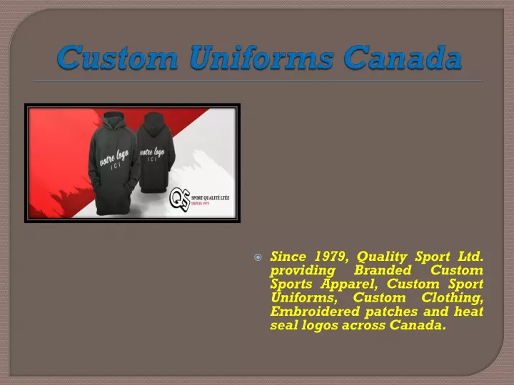 custom uniforms canada