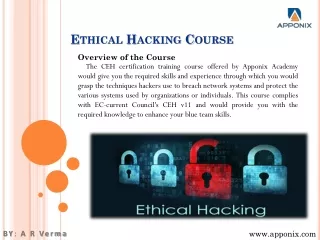 e thical hacking course