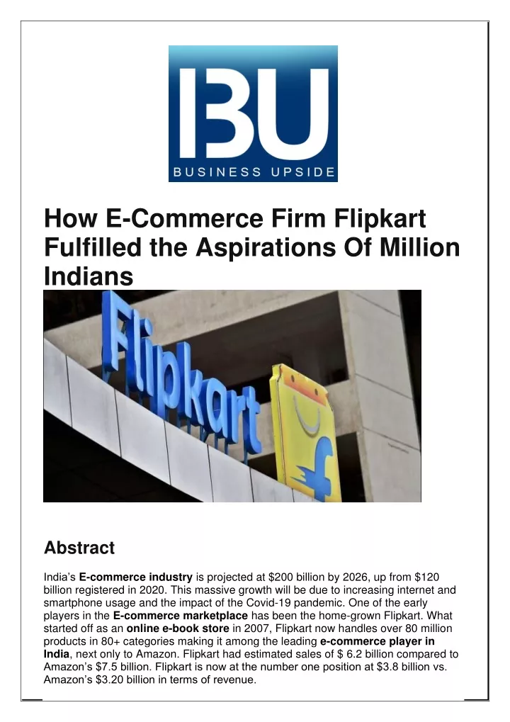 how e commerce firm flipkart fulfilled