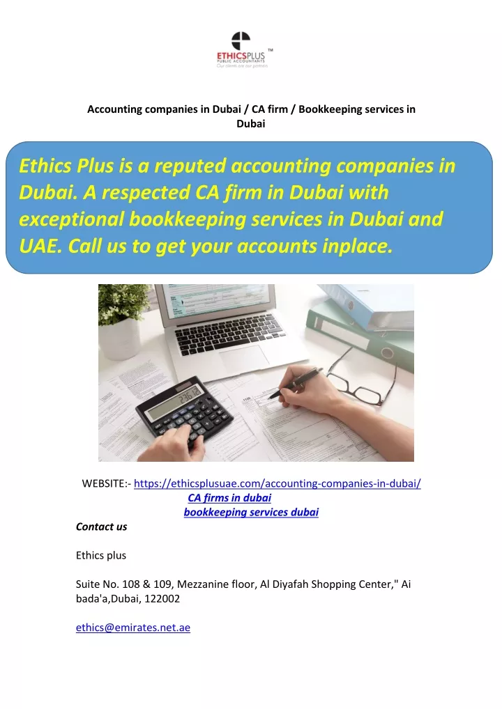 accounting companies in dubai ca firm bookkeeping