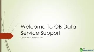 welcome to qb data service support