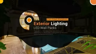 For Your Outdoor Exterior Lighting:  LED Wall Packs