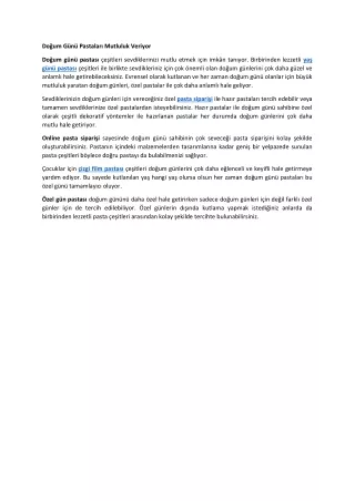do um g n pastalar mutluluk veriyor
