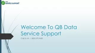 welcome to qb data service support