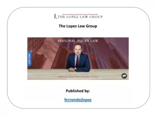 the lopez law group published by fernandojlopez