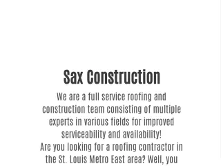 Sax Construction