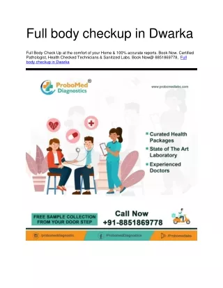 Full body checkup in Dwarka