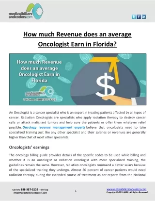 how much revenue does an average oncologist earn