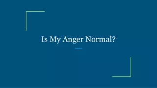 Is My Anger Normal?