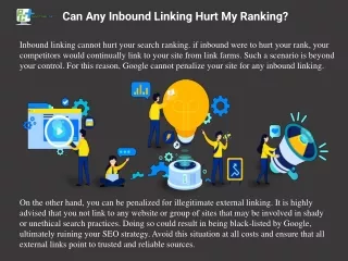 can any inbound linking hurt my ranking
