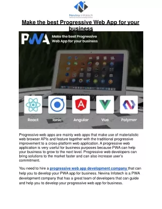 make the best progressive web app for your