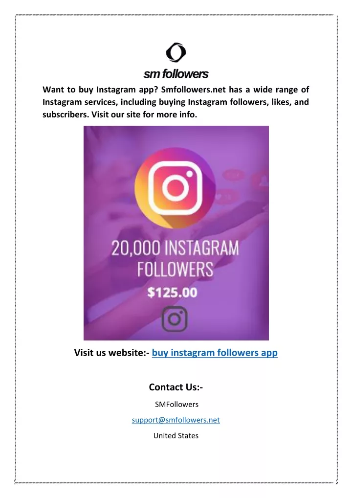want to buy instagram app smfollowers