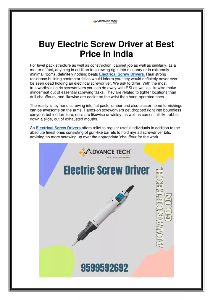 buy electric screw driver at best price in india