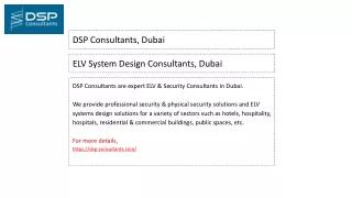 ELV System Design Consultants