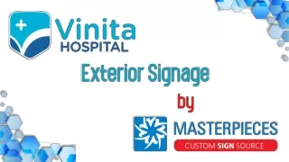 Vinita Hospital Exterior Sign Boards - Masterpieces Signage