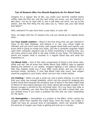 top 10 reasons why you should regularly