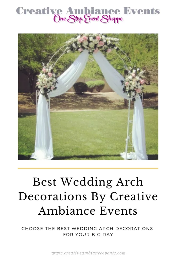 best wedding arch decorations by creative