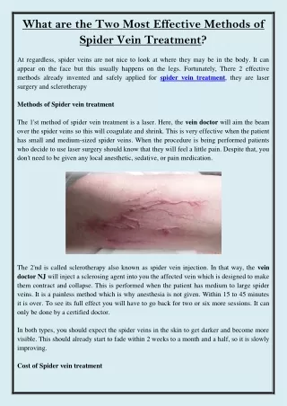 what are the two most effective methods of spider