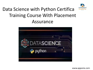 Data Science with Python Certification Training Course With