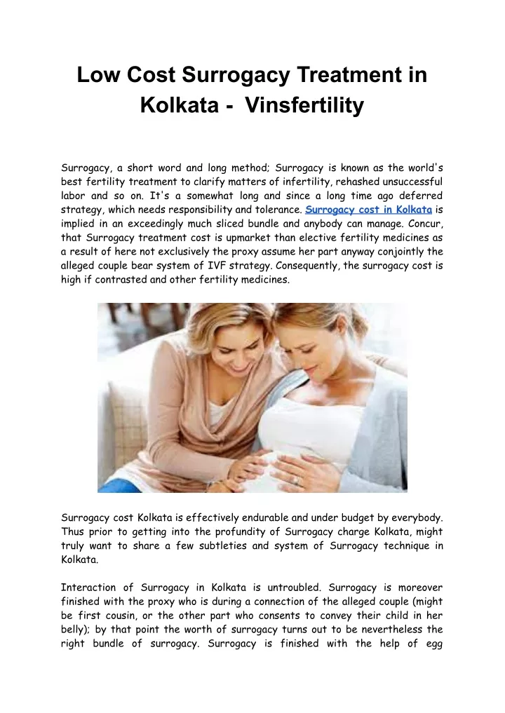 low cost surrogacy treatment in kolkata