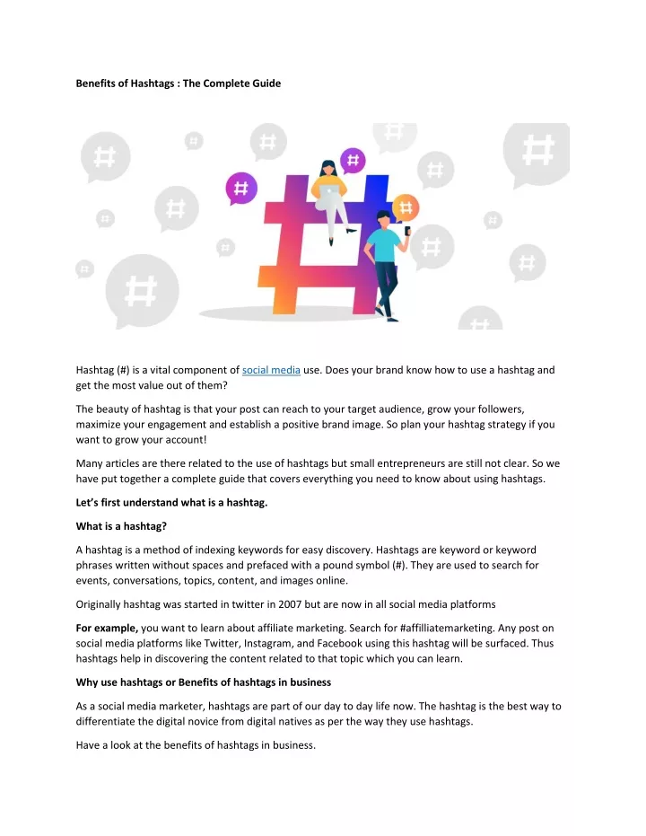 benefits of hashtags the complete guide