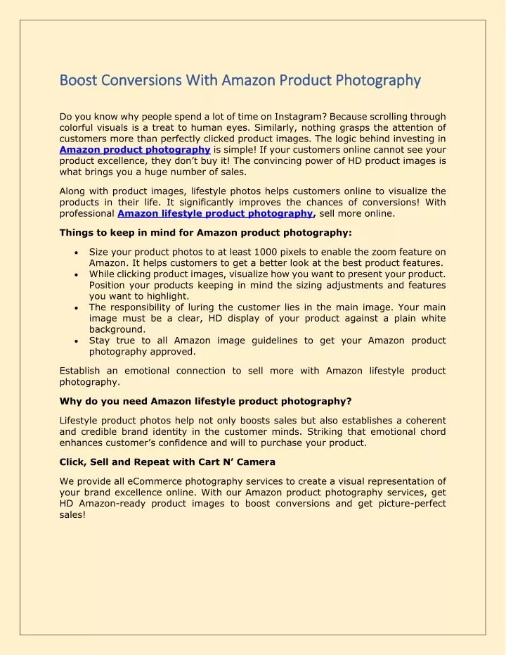 boost conversions with amazon product photograph