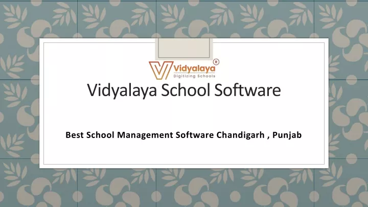 vidyalaya school software