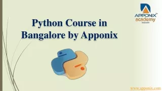 Apponix Python Training In Bangalore