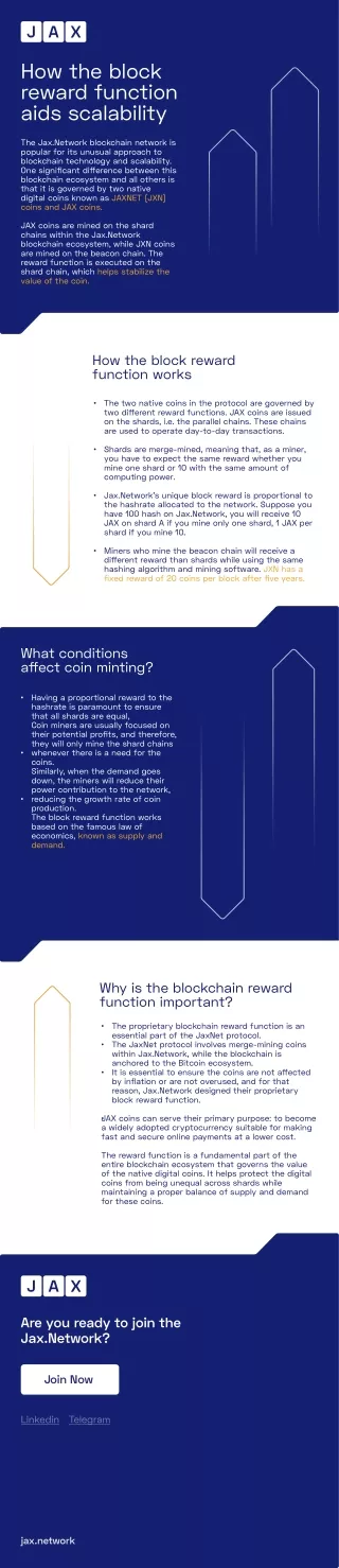 how the block reward function aids scalability