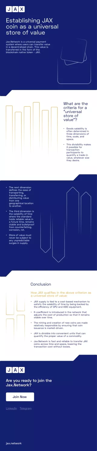 establishing jax coin as a universal store